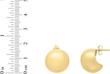 Load image into Gallery viewer, 14k Yellow Gold 19mm Puffed Up Button Stud Earrings
