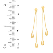 Load image into Gallery viewer, 14k Yellow Gold 47mm Polished Double Tear Drop Earrings
