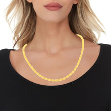 Load image into Gallery viewer, 10k Yellow Gold 4mm Solid Turkish Rope Chain Necklace
