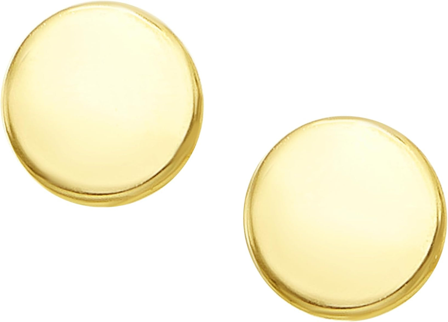 14k Yellow Gold 5.5mm Polished Circle Stud Earrings