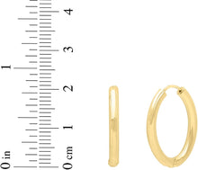 Load image into Gallery viewer, 14k Yellow Gold Textured Round Circle Endless Hoop Earrings
