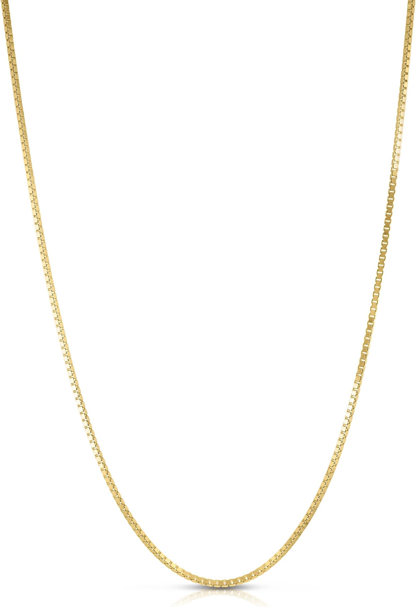 Floreo 14k Yellow Gold 2.5mm Lite Box Link Chain Necklace