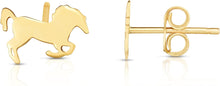 Load image into Gallery viewer, 14k Yellow Gold 7mm Polished Horse Stud Earrings
