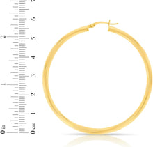 Load image into Gallery viewer, 10k Yellow Gold 3mm High Polish Round Tube Hoop Earrings
