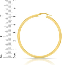 Load image into Gallery viewer, 10k Yellow Gold 3mm High Polish Round Tube Hoop Earrings
