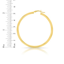 Load image into Gallery viewer, 14k Yellow Gold 3mm High Polish Round Tube Hoop Earrings
