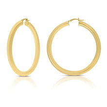 Load image into Gallery viewer, 14k Yellow Gold 5mm High Polish Round Tube Hoop Earrings
