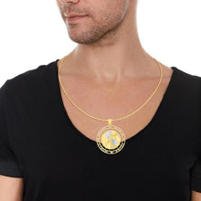 Load image into Gallery viewer, 10k Yellow Gold The World Is Yours Globe Two-Tone Pendant
