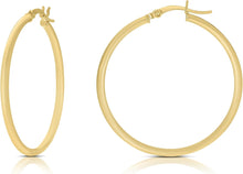 Load image into Gallery viewer, 10k Yellow Gold 7mm x 2mm High Polish Round Tube Hoop Earrings
