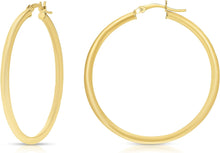 Load image into Gallery viewer, 10k Yellow Gold 20mm x 2.5mm High Polish Round Tube Hoop Earrings
