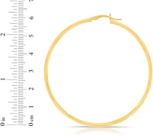 Load image into Gallery viewer, 10k Yellow Gold 7mm x 2mm High Polish Round Tube Hoop Earrings
