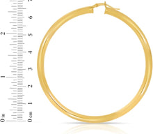 Load image into Gallery viewer, 10k Yellow Gold 4mm High Polish Round Tube Hoop Earrings
