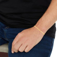 Load image into Gallery viewer, 10k Yellow Gold 4mm Solid Mariner Link Chain Bracelet or Anklet
