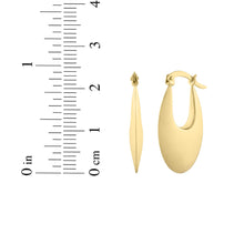 Load image into Gallery viewer, 14k Yellow Gold 24mm High Polish Lite Oval Hoop Earrings
