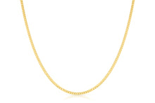 Load image into Gallery viewer, 10k Yellow Gold 1.4mm Solid Miami Cuban Gourmette Chain Necklace
