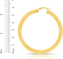 Load image into Gallery viewer, 10k Yellow Gold 5mm High Polish Round Tube Hoop Earrings
