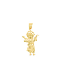 Load image into Gallery viewer, 10k Yellow Gold Baby Jesus Divino Niño Charm Religious Pendant
