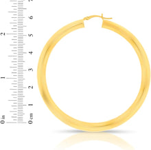 Load image into Gallery viewer, 10k Yellow Gold 5mm High Polish Round Tube Hoop Earrings
