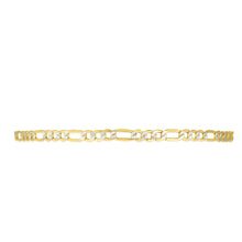 Load image into Gallery viewer, 10k Yellow Gold and White Gold 3.5mm Solid Two-Tone Figaro Chain Necklace
