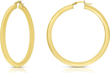 Load image into Gallery viewer, 10k Yellow Gold 4mm High Polish Round Tube Hoop Earrings
