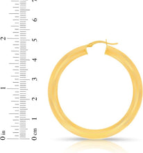 Load image into Gallery viewer, 10k Yellow Gold 5mm High Polish Round Tube Hoop Earrings
