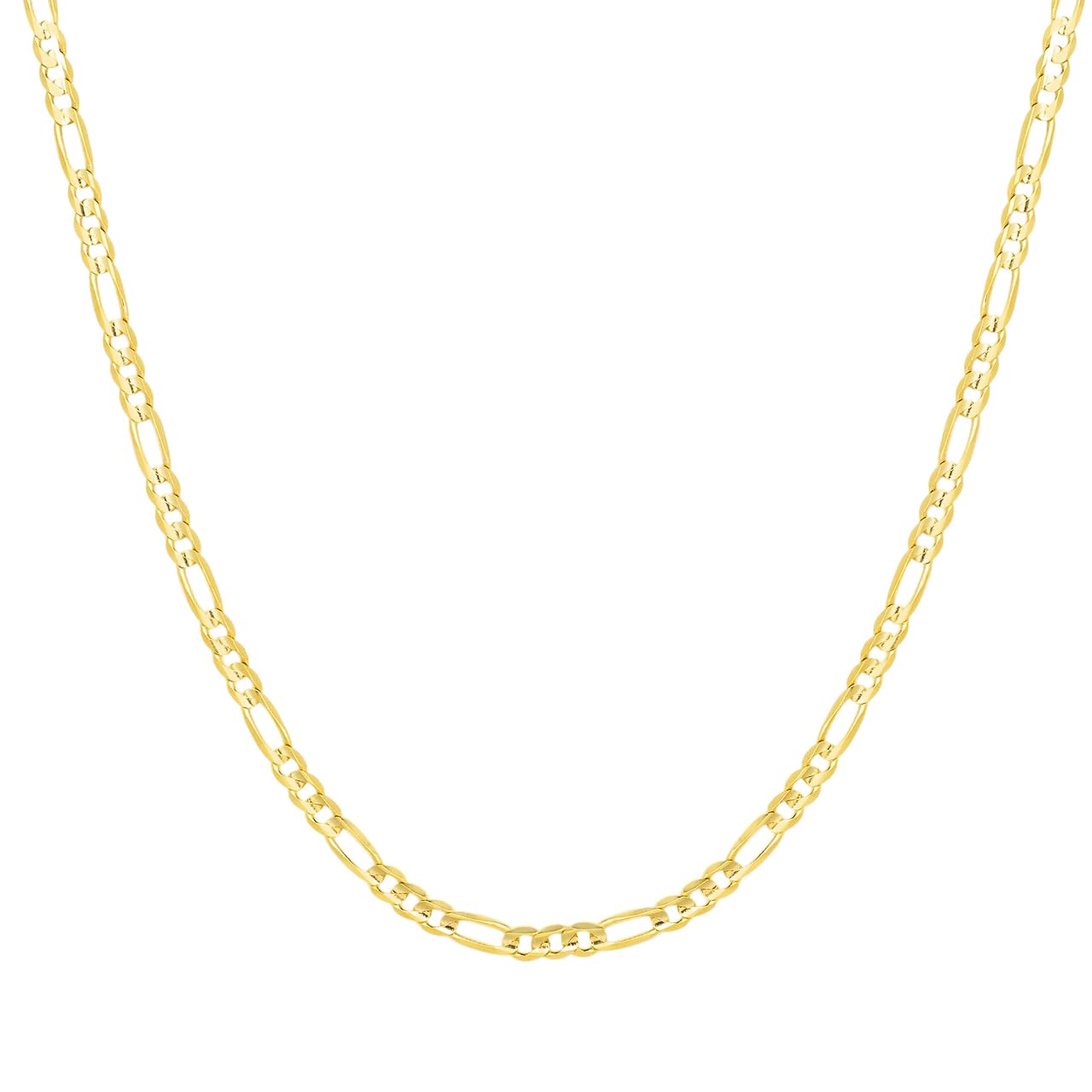 10k Yellow Gold 5.7mm Solid Clasic Figaro Necklace