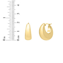 Load image into Gallery viewer, 14k Yellow Gold 20mm High Polish Large Tapered Hoop Earrings
