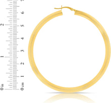 Load image into Gallery viewer, 10k Yellow Gold 4mm High Polish Round Tube Hoop Earrings
