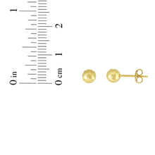 Load image into Gallery viewer, 14k Yellow Gold 7mm Faceted Ball Earrings
