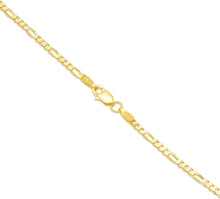 Load image into Gallery viewer, 10k Yellow Gold 3.5mm Lite Figaro Chain Link Bracelet or Anklet
