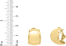 Load image into Gallery viewer, 14k Yellow Gold 18mm Omega Hoop Earrings
