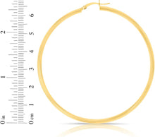 Load image into Gallery viewer, 10k Yellow Gold 2.5mm High Polish Round Tube Hoop Earrings
