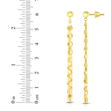 Load image into Gallery viewer, 14k Yellow Gold 62mm Shoulder Duster Earrings
