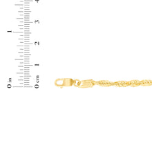 Load image into Gallery viewer, 10k Yellow Gold 4mm Solid Spiral Rope Multi Diamond Cut Chain Necklace
