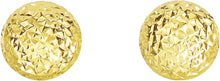 Load image into Gallery viewer, 14k Yellow Gold 11mm Diamond Cut Post Earrings
