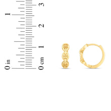 Load image into Gallery viewer, 14k Yellow Gold 12mm Oval Mariner Huggie Hoop Earrings
