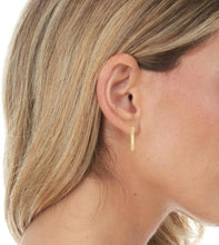 Load image into Gallery viewer, 14k Yellow Gold 16.7mm Puffed Hexagon Hoops Earrings
