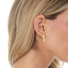 Load image into Gallery viewer, 14k Yellow Gold 16mm Double Square Tube Hoop Earrings
