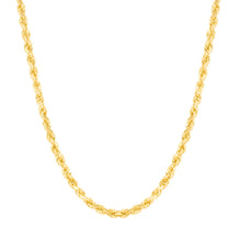 Load image into Gallery viewer, 10k Yellow Gold 5mm Hollow Rope Chain Necklace
