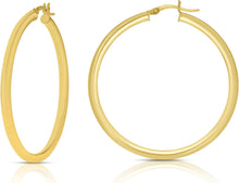 Load image into Gallery viewer, 10k Yellow Gold 3mm High Polish Round Tube Hoop Earrings
