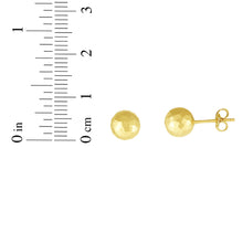 Load image into Gallery viewer, 14k Yellow Gold 7mm Faceted Ball Earrings
