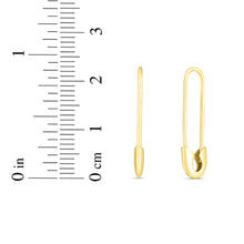 Load image into Gallery viewer, 14k Yellow Gold 23mm Safety Pin Earrings
