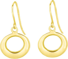 Load image into Gallery viewer, 14k Yellow Gold 21mm Polished Open Circle Drop Earrings
