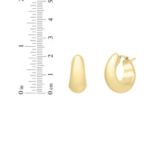 Load image into Gallery viewer, 14k Yellow Gold 21mm High Polish Tapered Hoop Earrings
