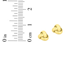 Load image into Gallery viewer, 14k Yellow Gold 6.5mm Medium Polished Love Knot Stud Earrings
