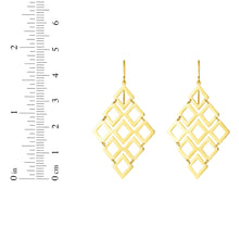 Load image into Gallery viewer, 14k Yellow Gold 46mm Polished Kite Shape Chandelier Earrings
