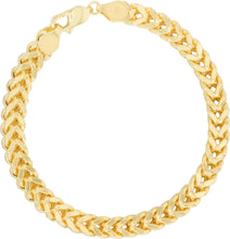 Load image into Gallery viewer, 10k Yellow Gold 6mm Lite Franco Chain Link Bracelet or Anklet
