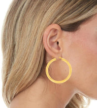 Load image into Gallery viewer, 10k Yellow Gold 4mm High Polish Round Tube Hoop Earrings
