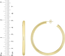 Load image into Gallery viewer, 14k Yellow Gold 4mm x 30mm High Polish Open C Hoop Earrings
