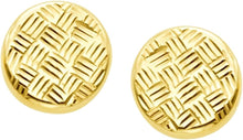 Load image into Gallery viewer, 14k Yellow Gold 11mm Round Diamond Cut Post Earrings
